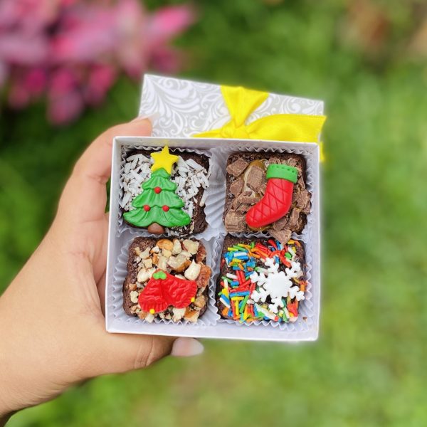 MINI BROWNIES NAVIDEÑOS